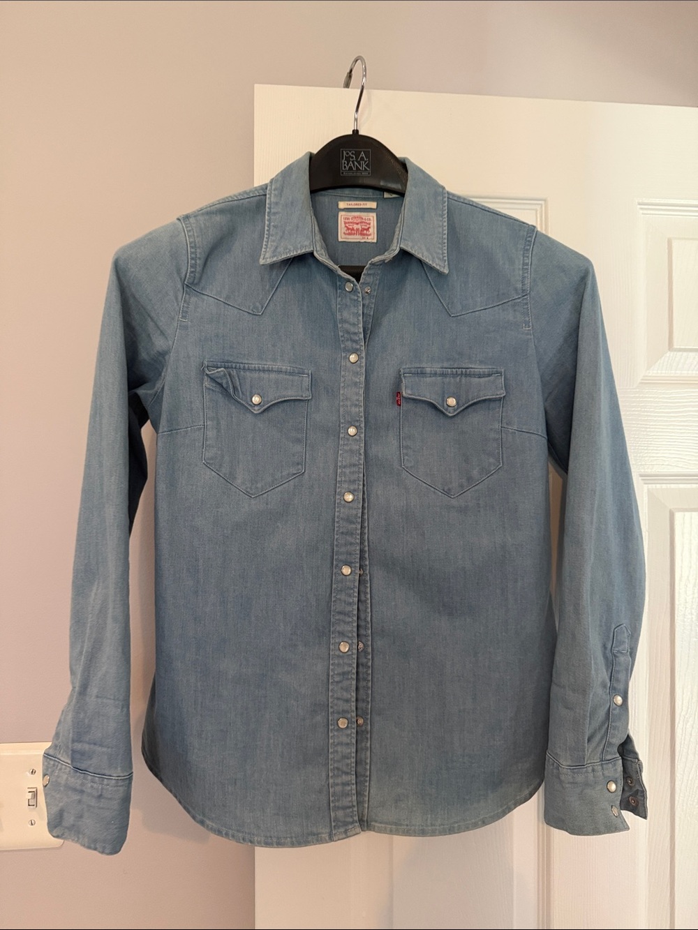 Levi's Women's Light Blue Denim Shirt with Western Yoke
